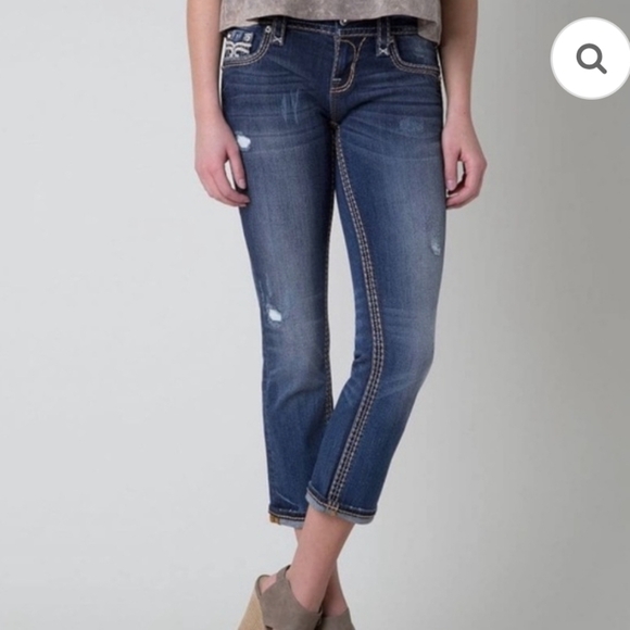 Rock Revival Sukara Stretch Cropped Jeans. Size 27. Good Preowned condition. - Picture 1 of 14